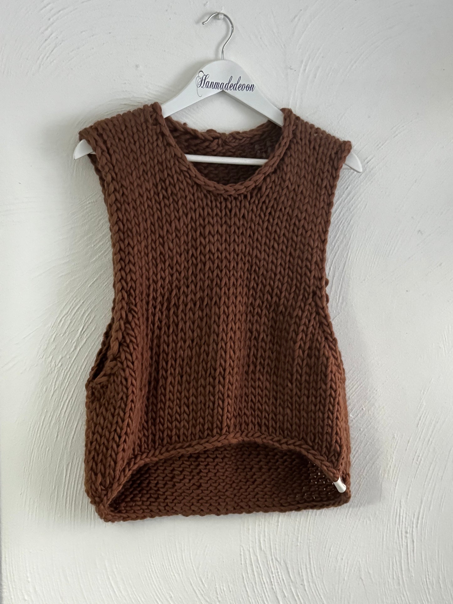 Custom Chunky Knit Vest - Handmade Oversized Vest in Any Size and Color