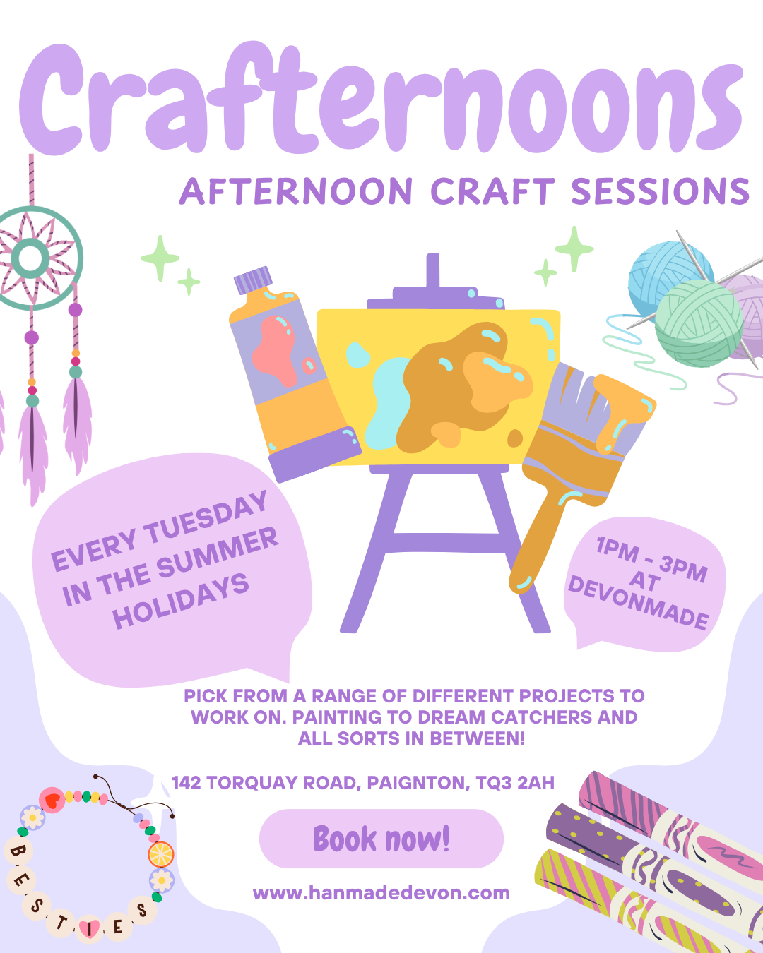 Crafternoons - Tuesdays in Summer Holidays at Devonmade