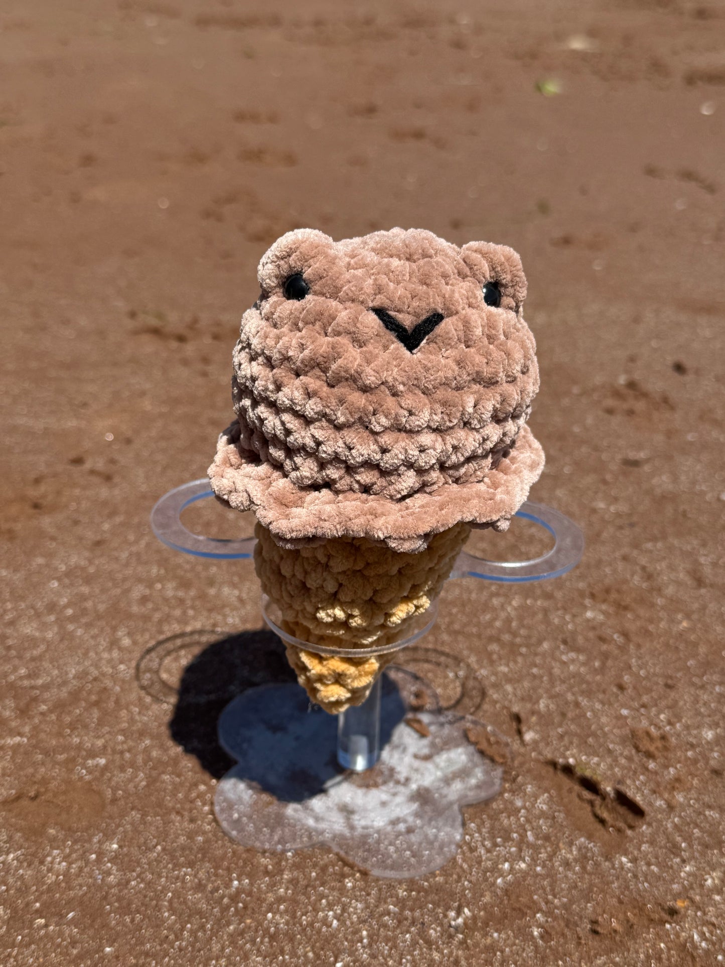 Handmade Frog Ice Cream Plushies – UKCA Tested Soft Toy Cones in Pastel Colours