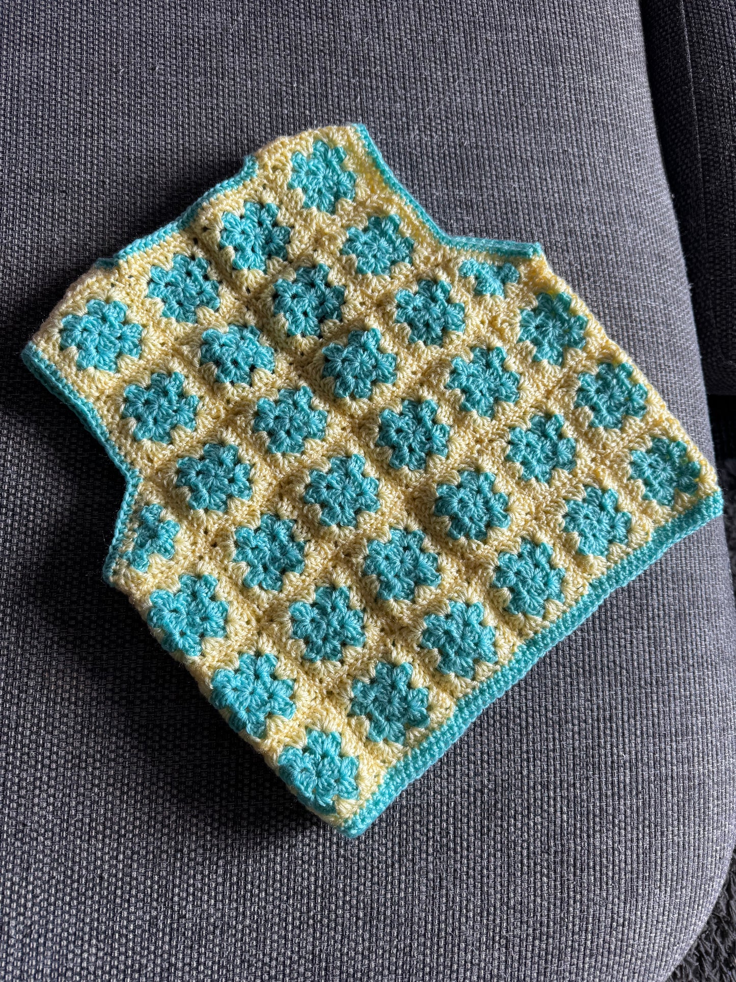 Handmade Crochet Granny Square Vest – 4-5 Years (28" Chest) – Boho Kids Clothing