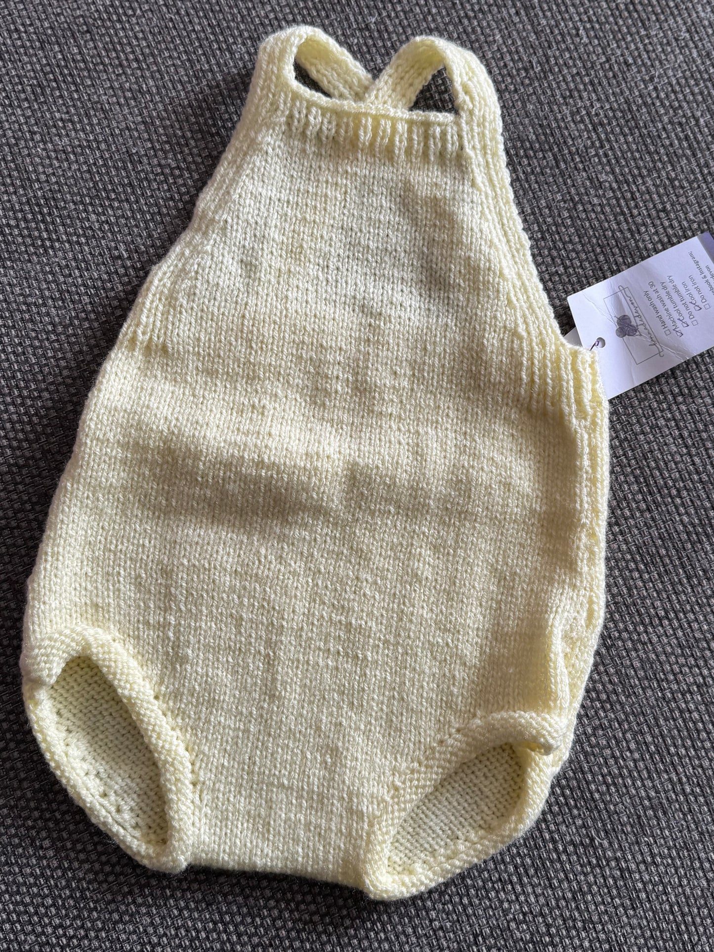 Handmade Yellow Knitted Baby Romper – First Birthday Outfit (12M+) | Cake Smash & Photoshoot Ready