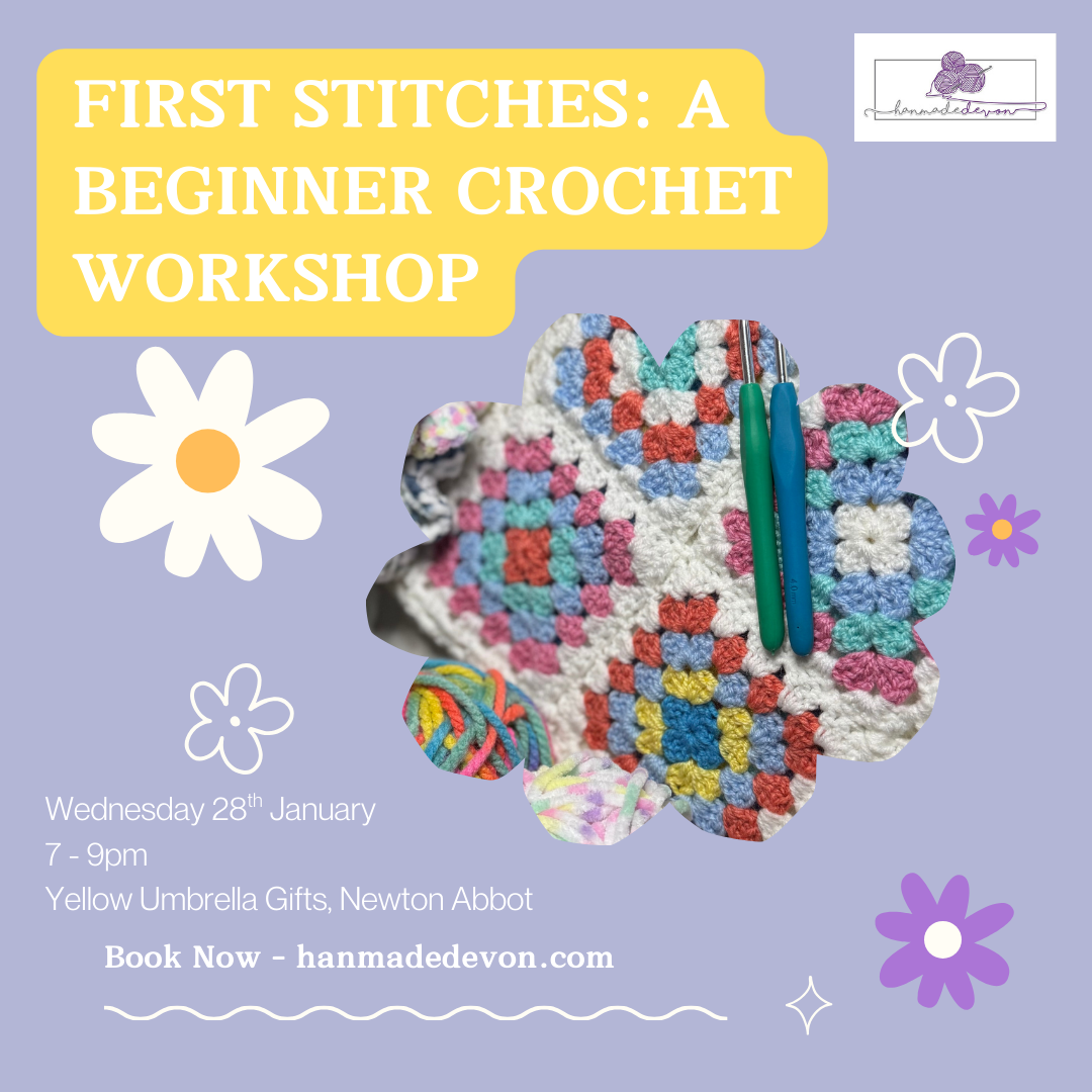 Beginner Crochet Course – Learn the Basics - Wednesday 28th January at Yellow Umbrella Newton Abbot