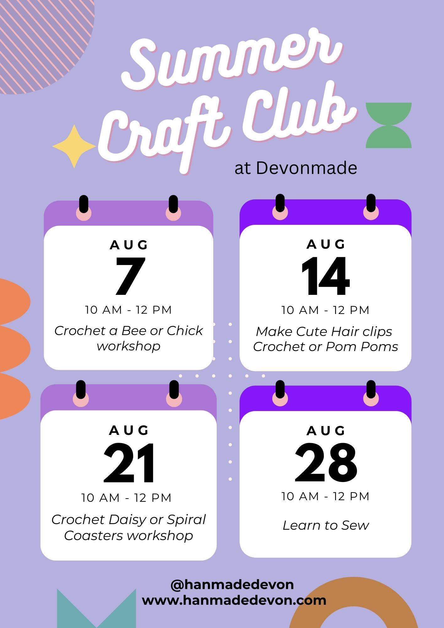 Summer Craft Club At Devonmade