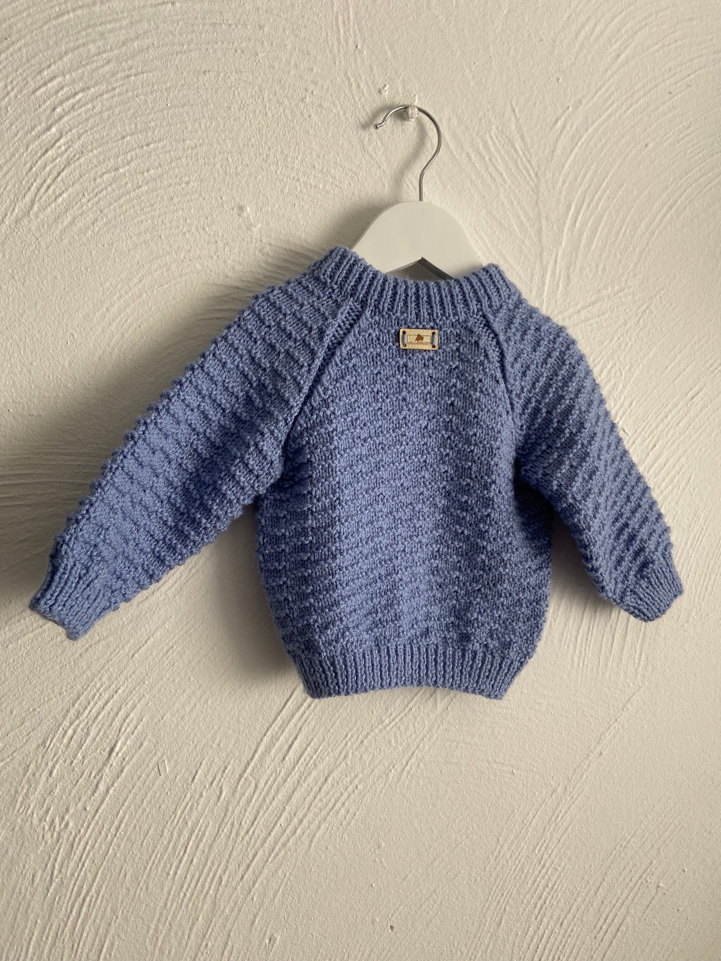 Blue Baby Cardigan with Option for  Custom Embroidery - Soft and Adorable - 6-12months