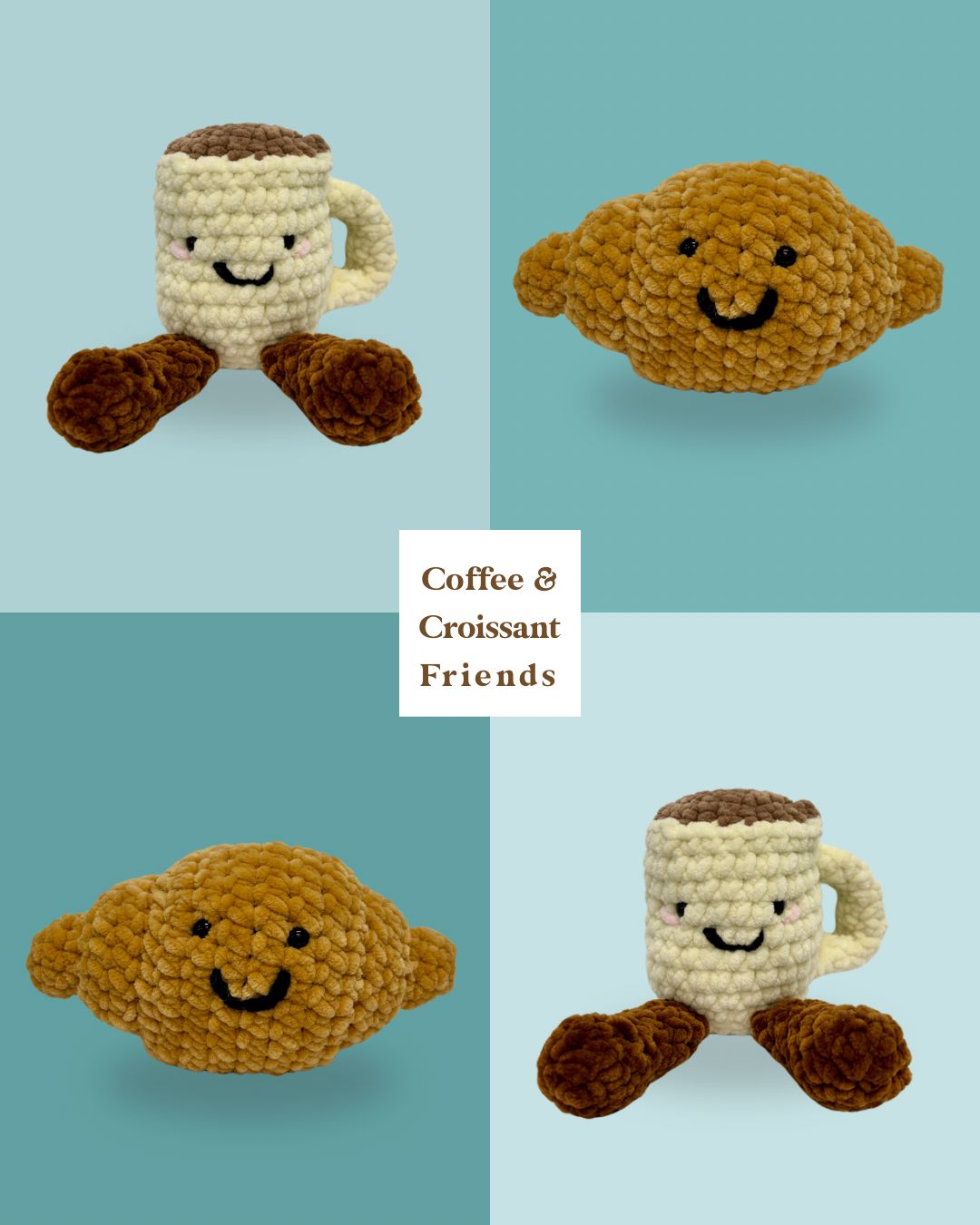 Croissant Plushie – Soft Handmade Crochet Bakery Toy
