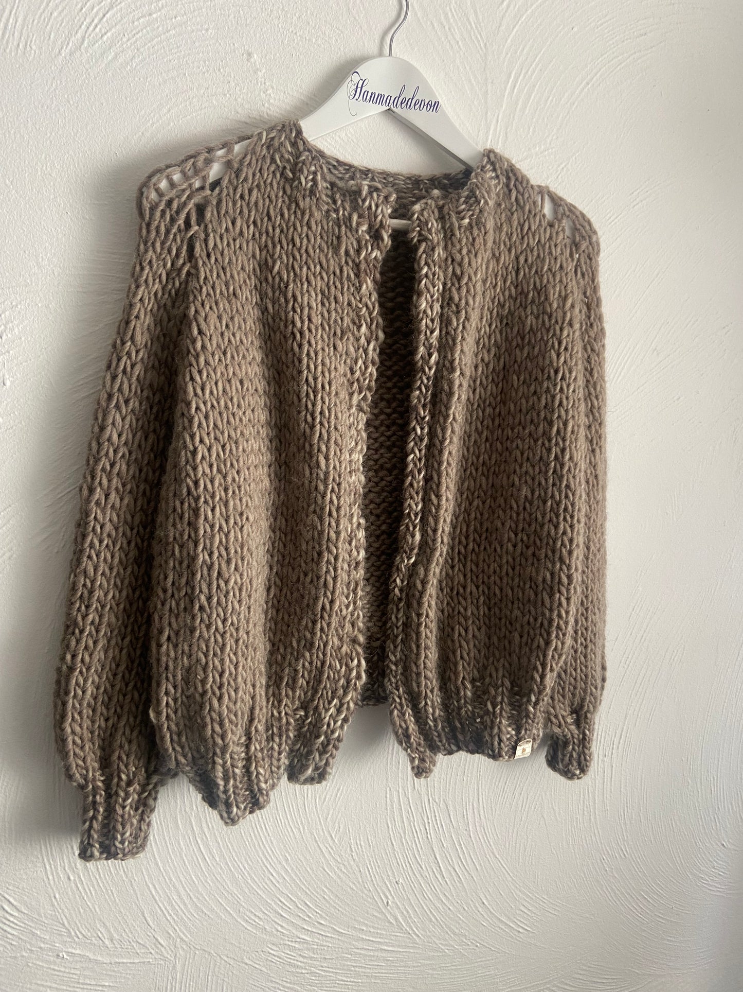 Handmade Soft Merino Wool Chunky Knit Cardigan - Cozy, Stylish, and Warm - Size Small (UK Size 8-12)