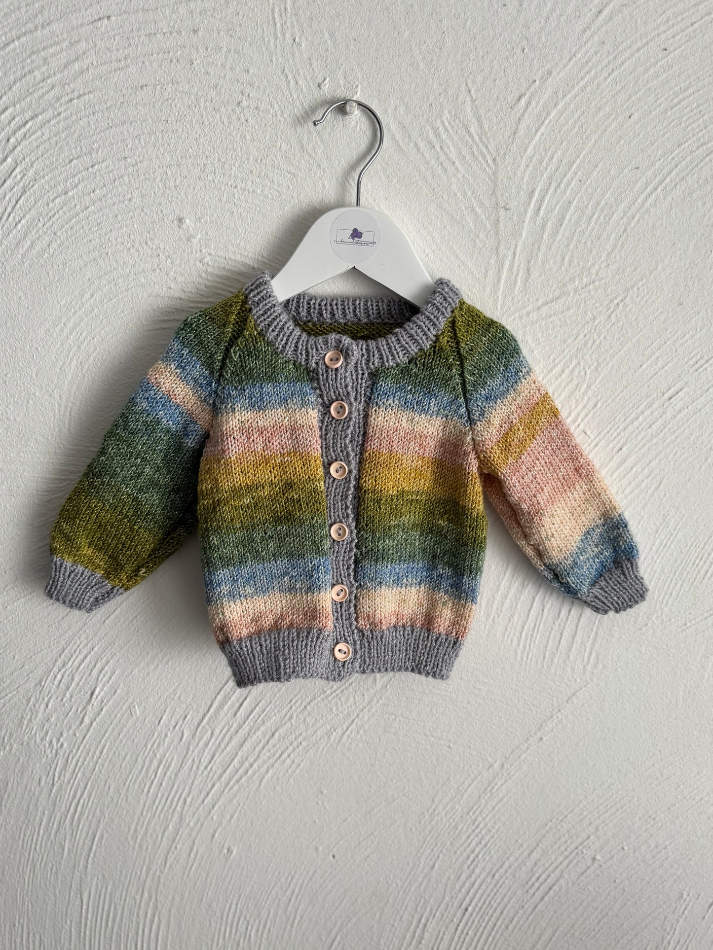 Handknit Children’s Cardigan - Sparkly and Cosy Knitwear - 1-2 years