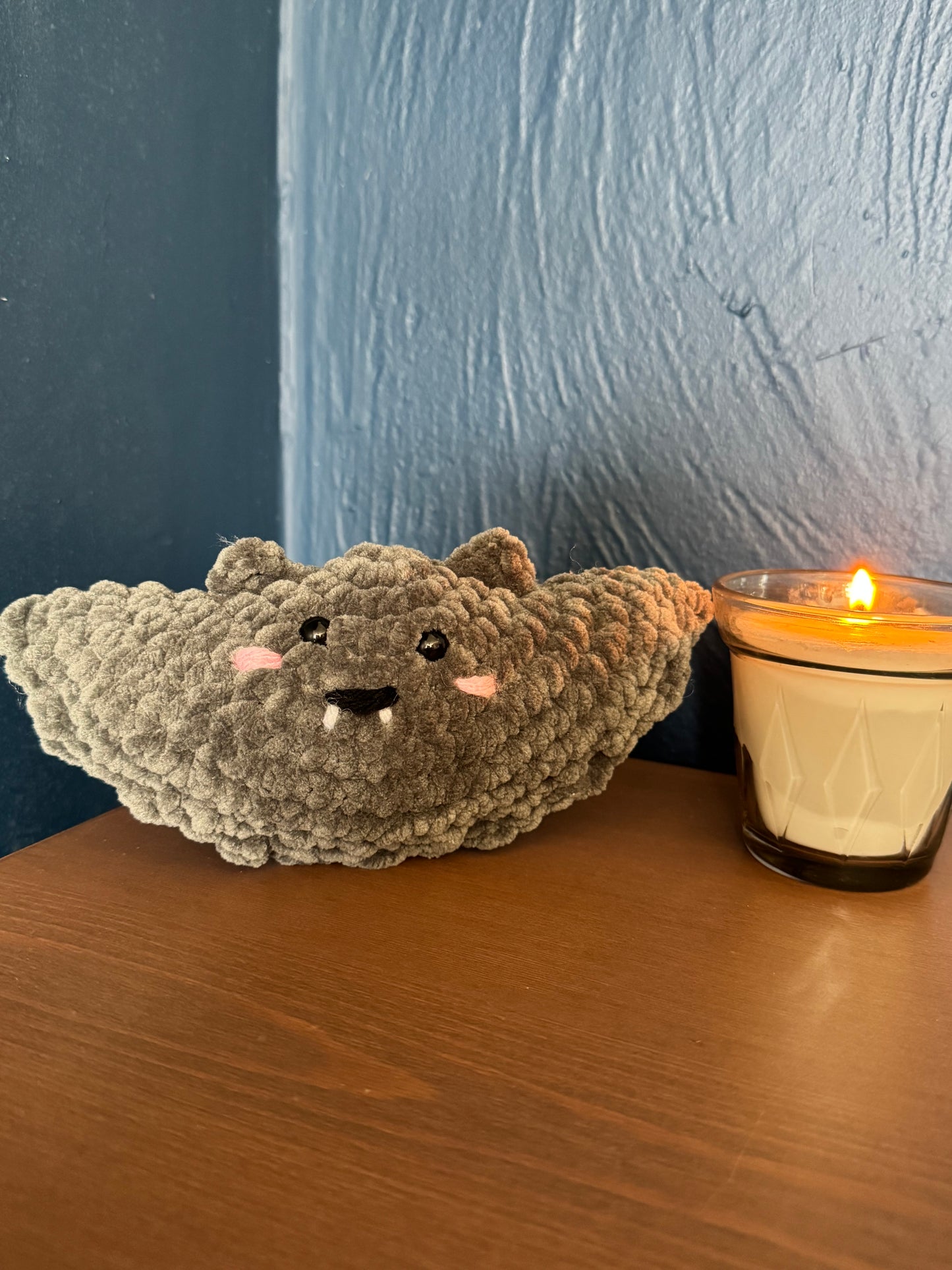 Handmade Bat Plushie – Crochet Bat Soft Toy | Cute Halloween Gift & Spooky Home Decor
