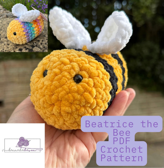 🐝 Beatrice the Bee – Crochet Pattern 🧶