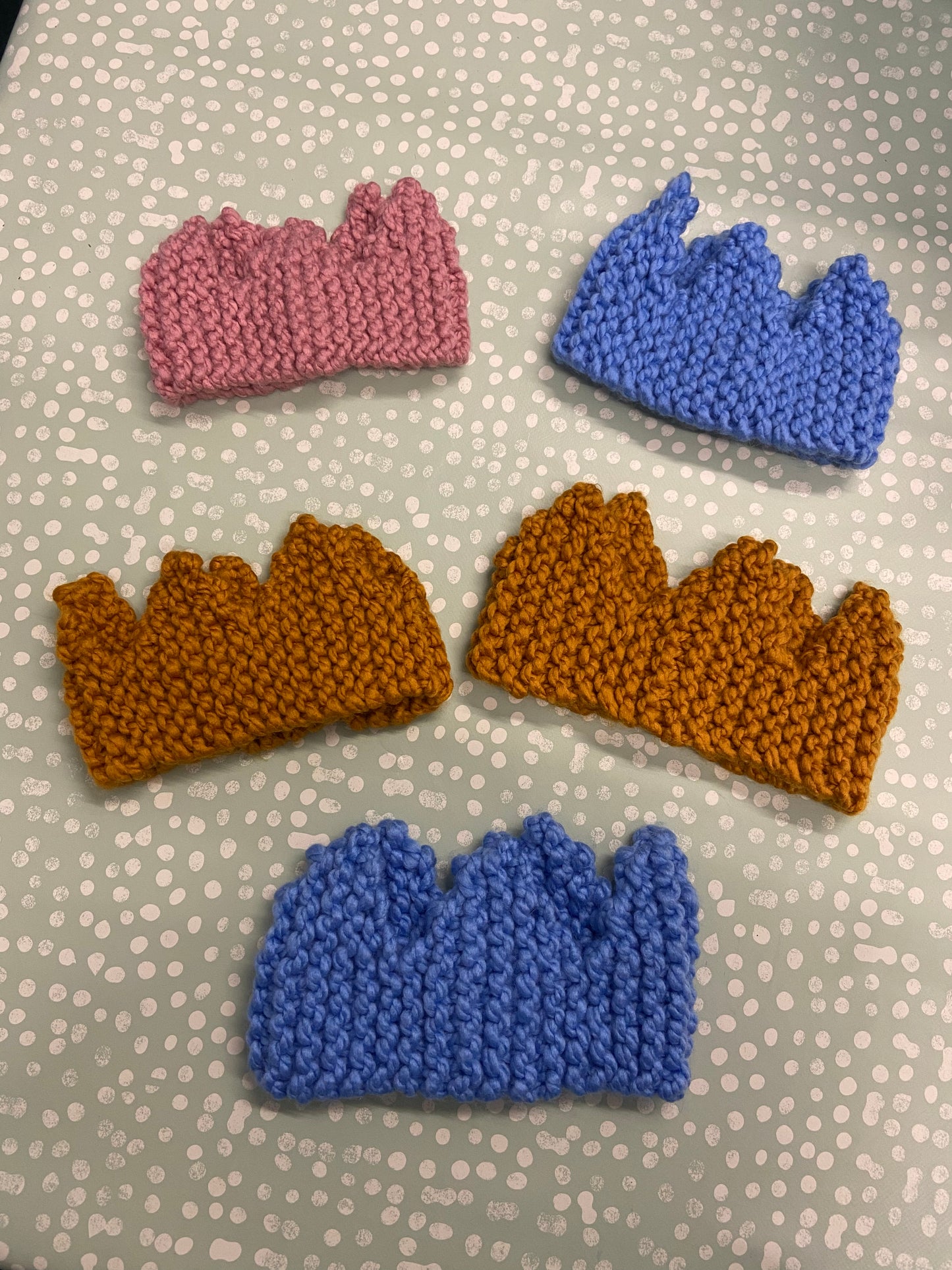 Knitted Birthday Crowns